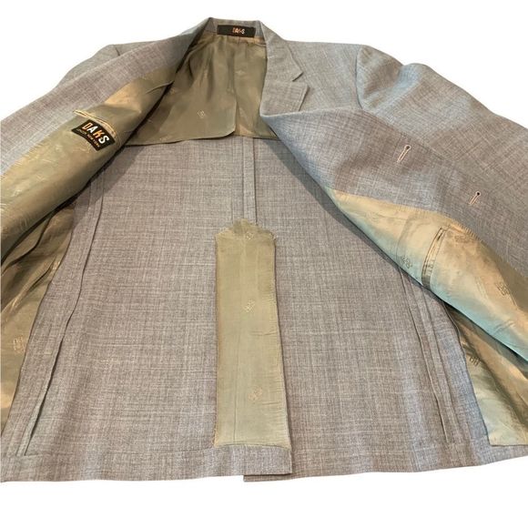DAKS Grey Sports Jacket Blazer Size 42 - Picture 2 of 8